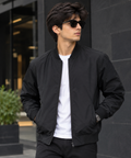 Monaco Yacht Society Heritage Black Lightweight Bomber Jacket