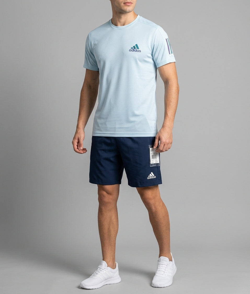 Adidas Sky Blue Activewear Performance T-Shirt