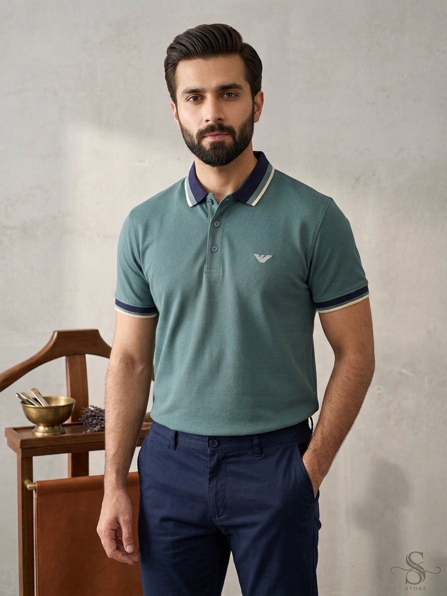 Premium Sea Green Polo Tee