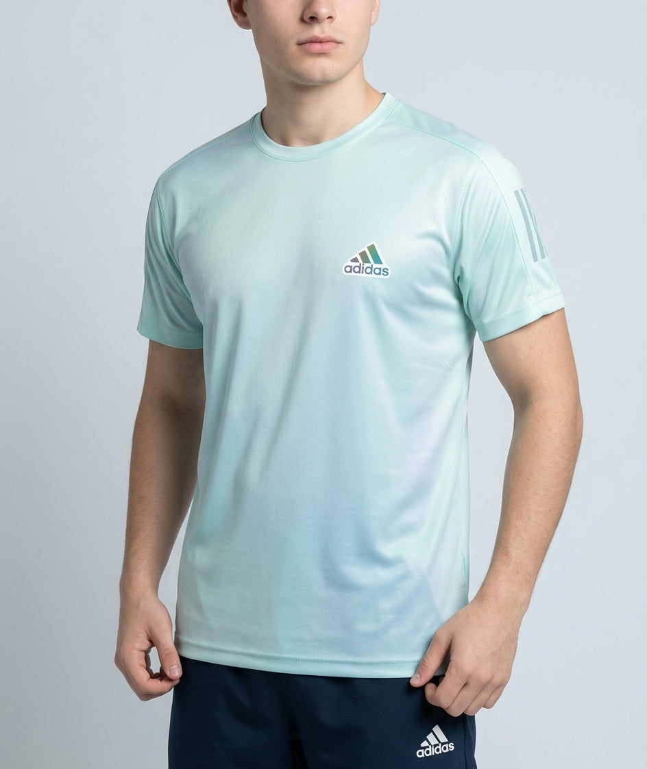 Adidas Sky Blue Activewear Performance T-Shirt